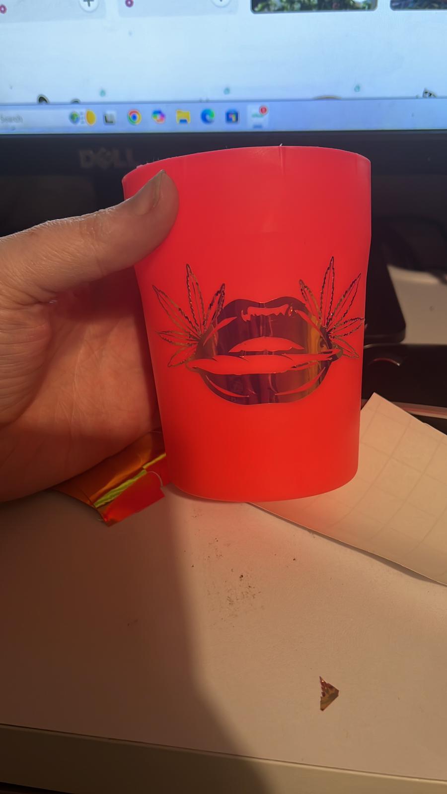 🌟 Neon Butt Bucket Ashtray with Front Decal
